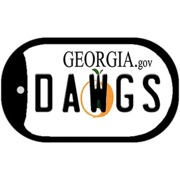 NCAA Georgia Bulldogs Necklace Dog Tag Metal Dawgs UGA New Chain Jewelry B12 - Picture 1 of 3